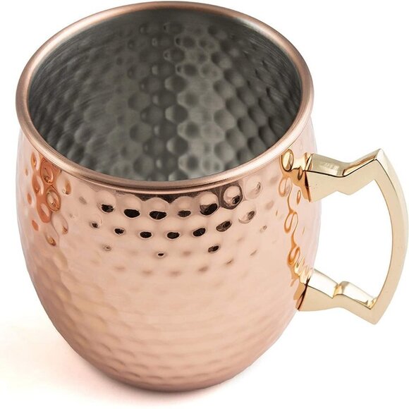 Cambridge Silversmiths 2 Pack of 20 Ounce Hammered Copper Moscow Mule Mugs - Picture 8 of 11